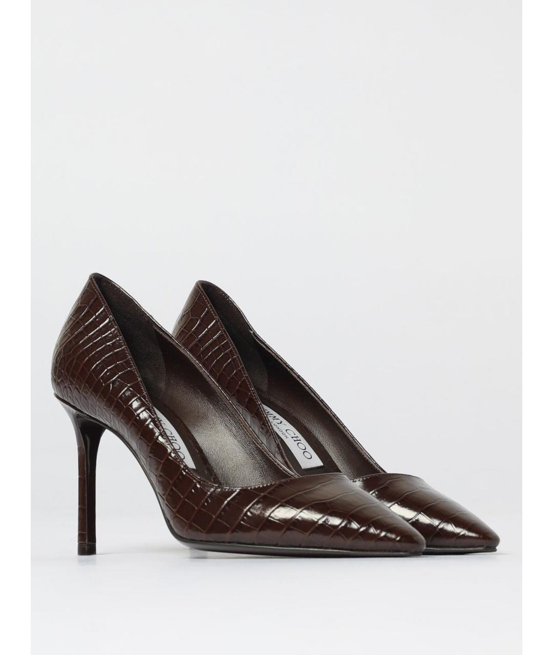 JIMMY CHOO Коричневые кожаные туфли, фото 2