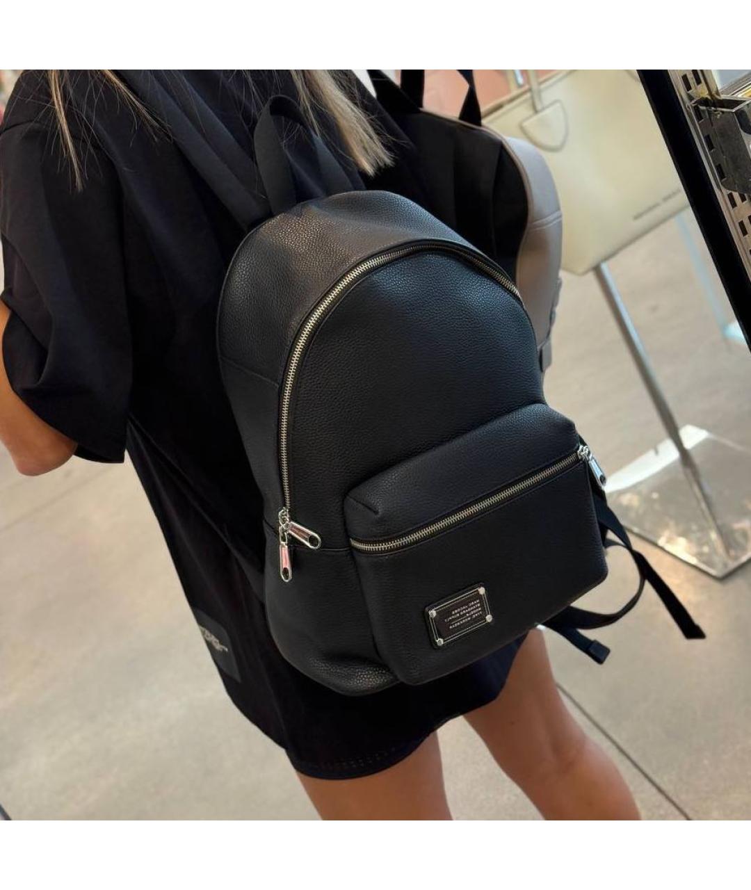 MARC JACOBS Черный кожаный рюкзак, фото 4