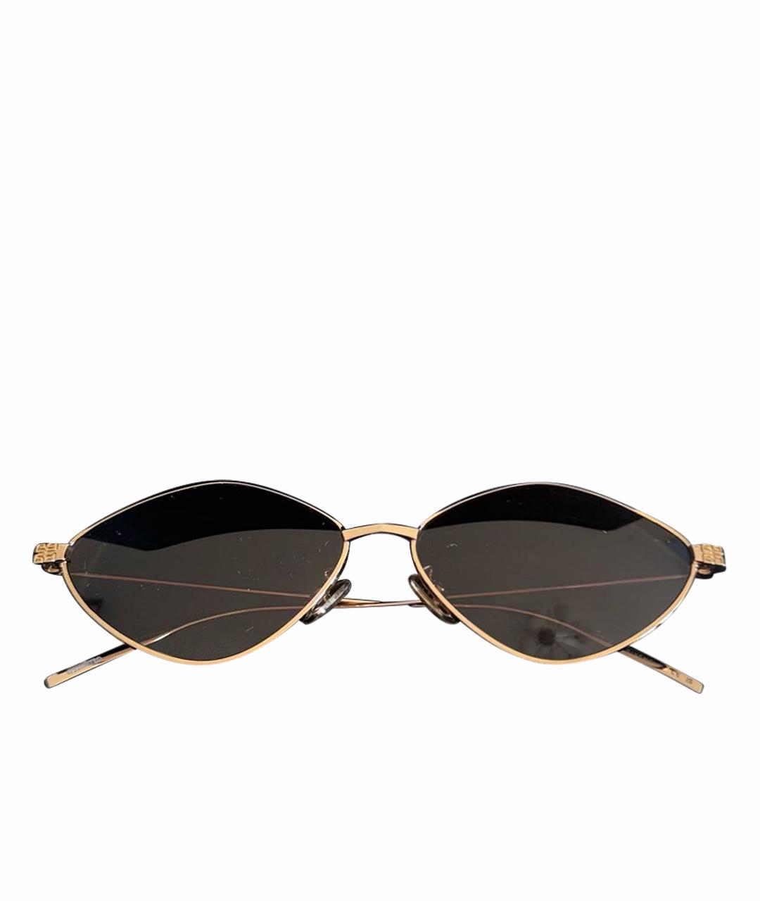 GIVENCHY Золотые металлические солнцезащитные очки, фото 1