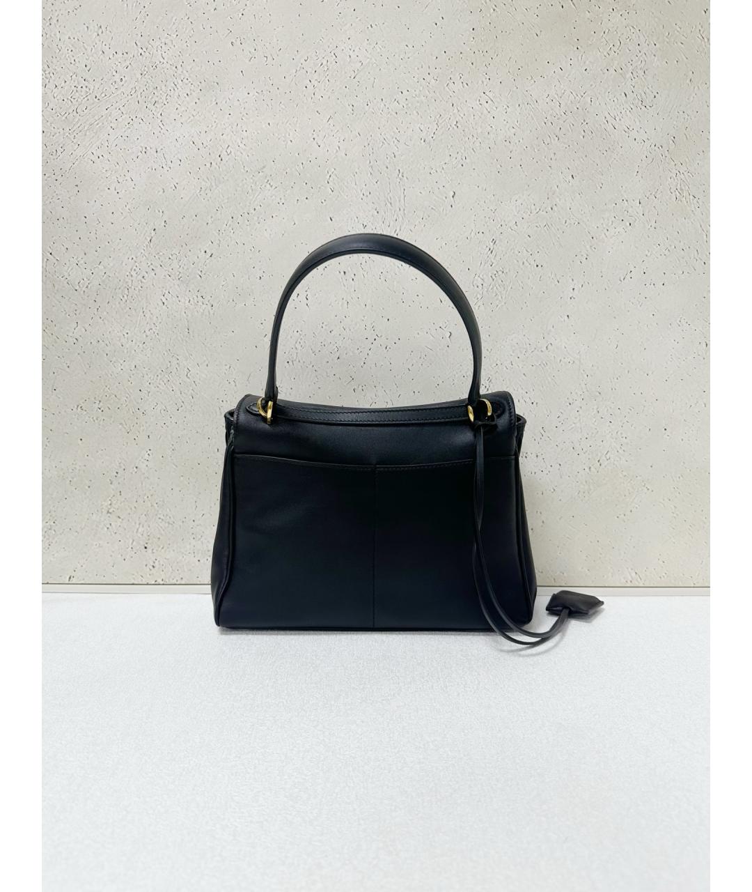 BALENCIAGA Черная кожаная сумка тоут, фото 2