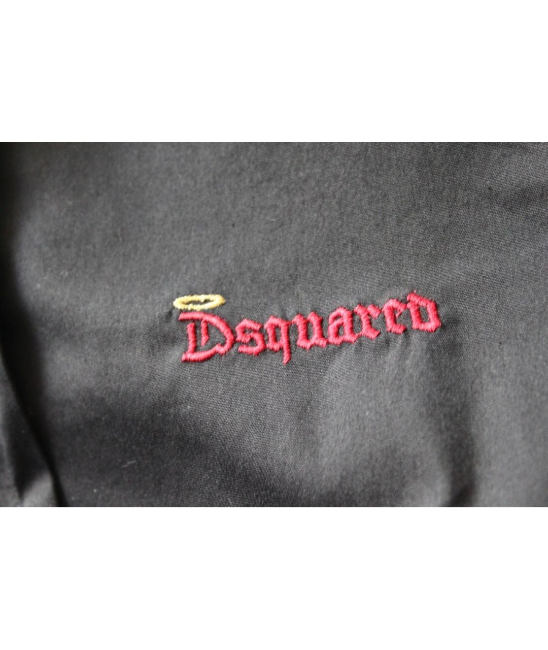DSQUARED2 Черная хлопко-эластановая рубашка, фото 7