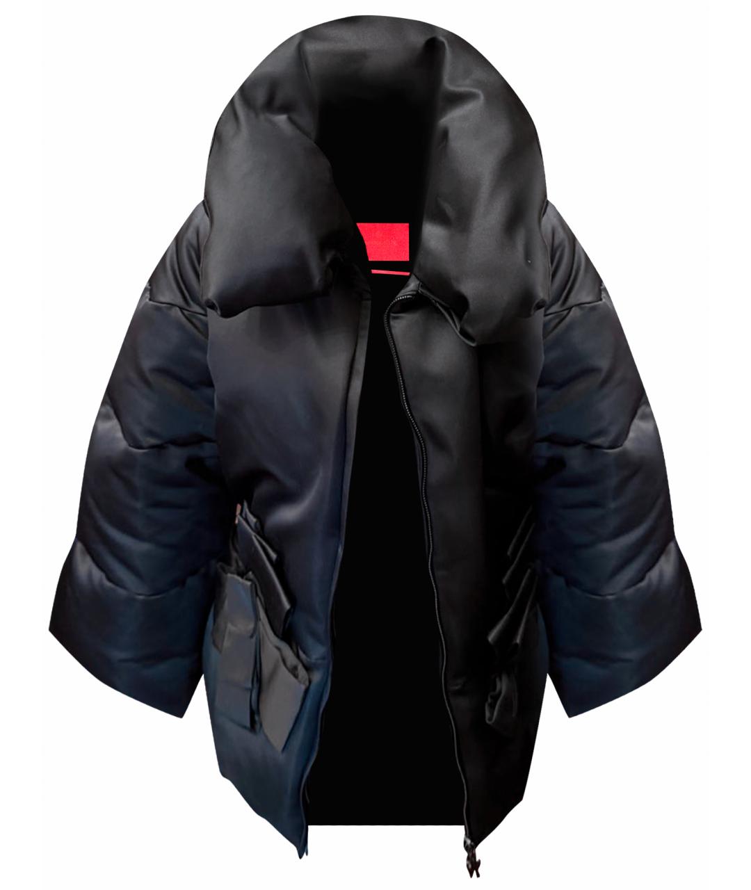 MONCLER Черный полиэстеровый пуховик, фото 1