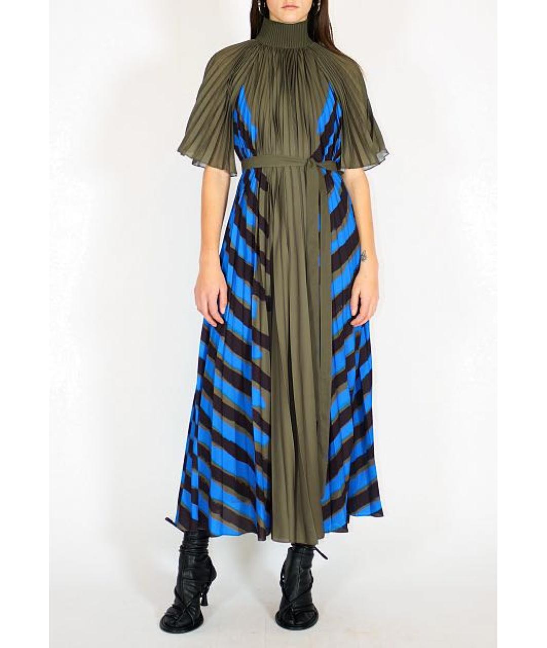 PROENZA SCHOULER Хаки полиэстеровое коктейльное платье, фото 5
