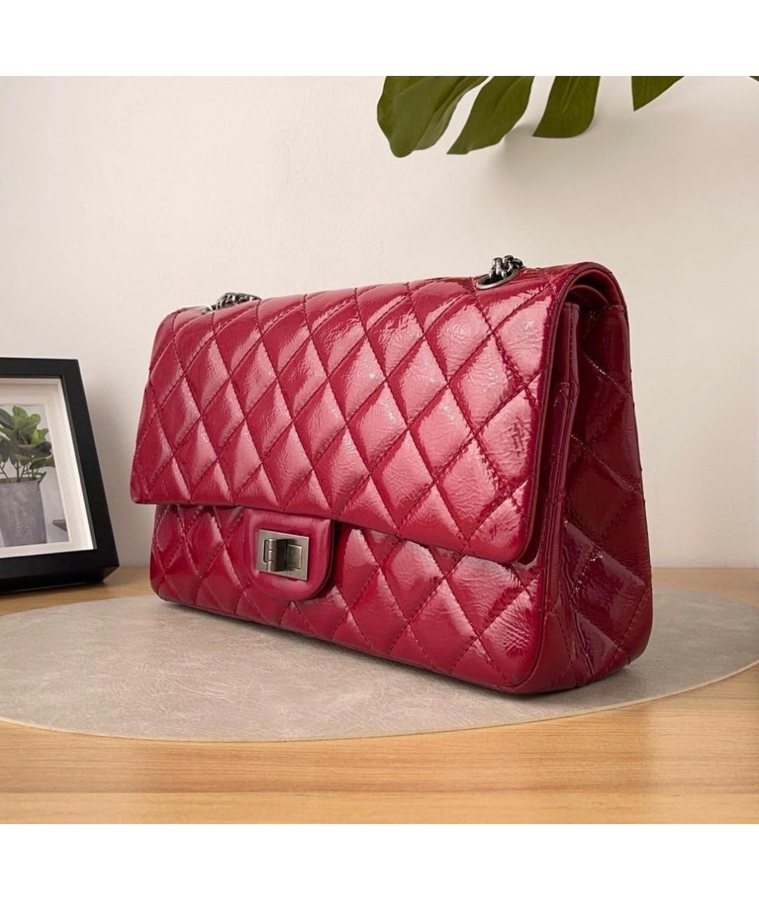 CHANEL Красная сумка через плечо из лакированной кожи, фото 3