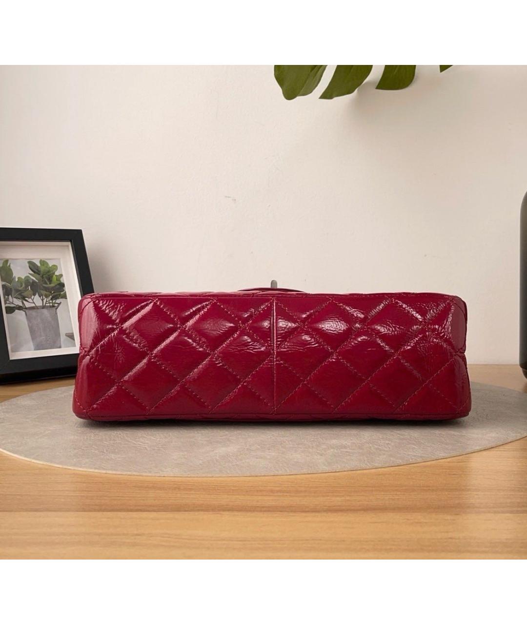 CHANEL Красная сумка через плечо из лакированной кожи, фото 4