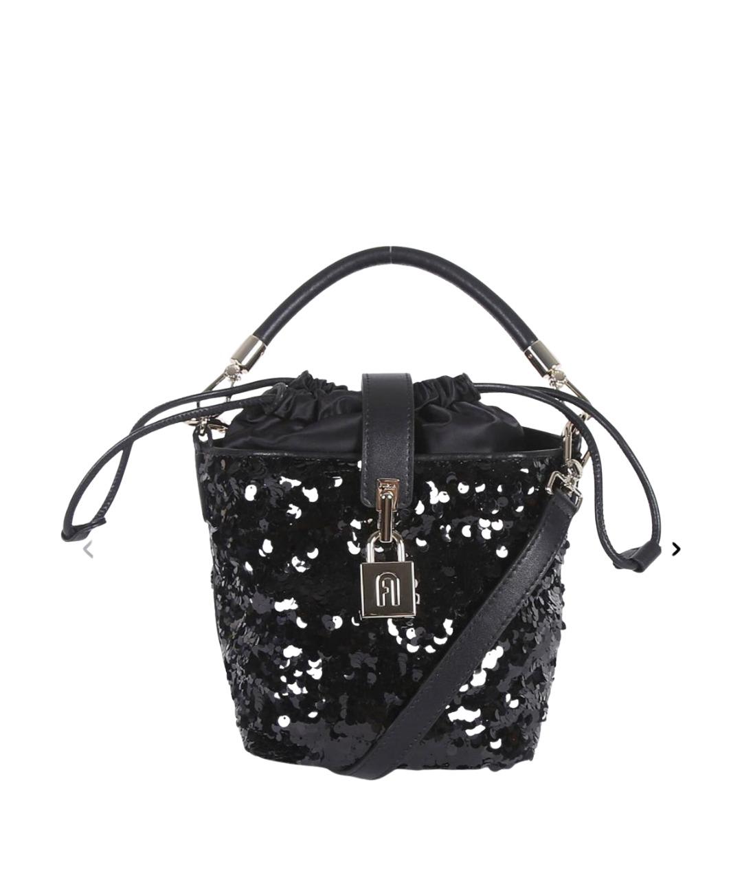 FURLA Черная кожаная сумка с короткими ручками, фото 1