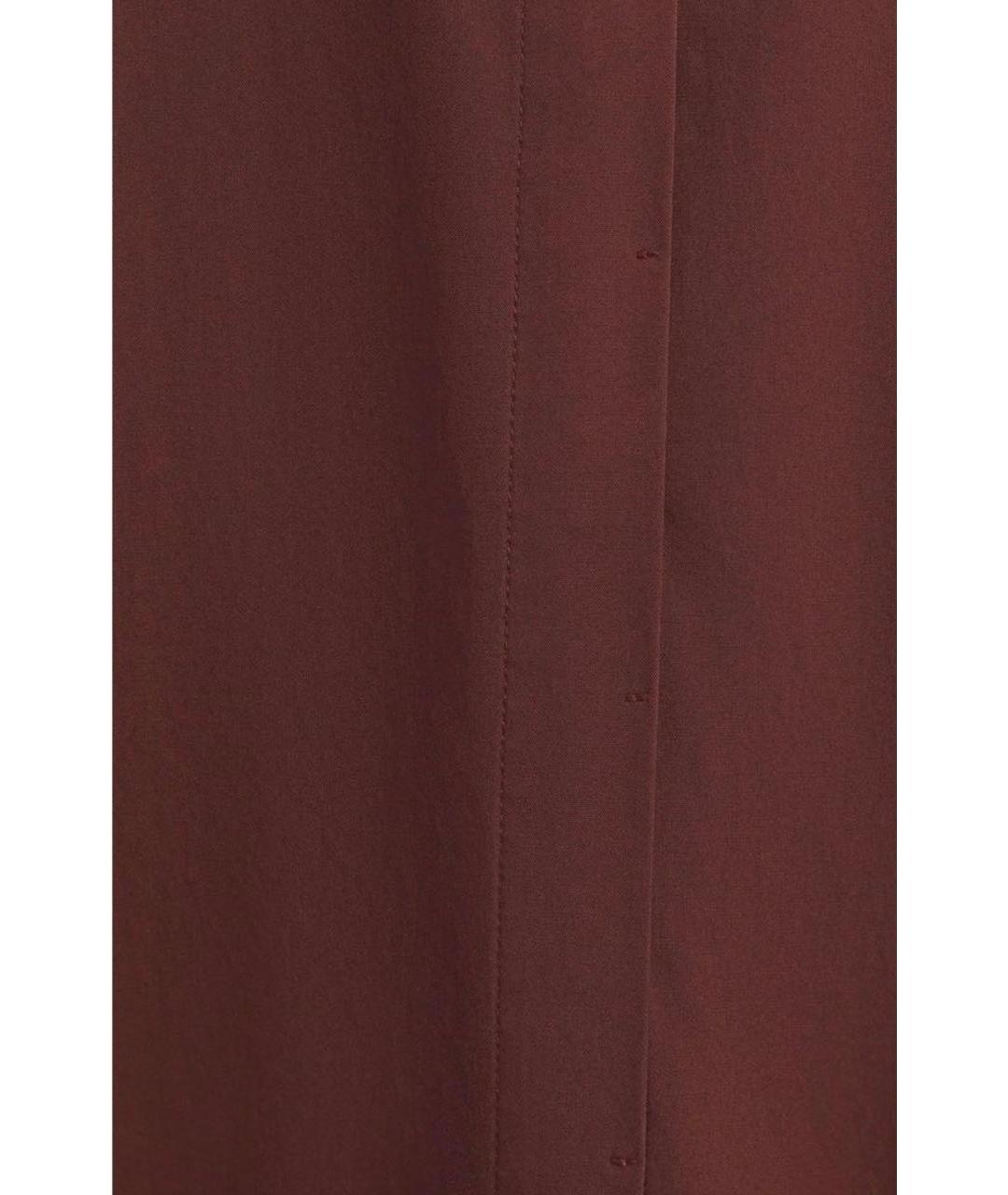 BRUNELLO CUCINELLI Бордовая хлопковая рубашка, фото 5