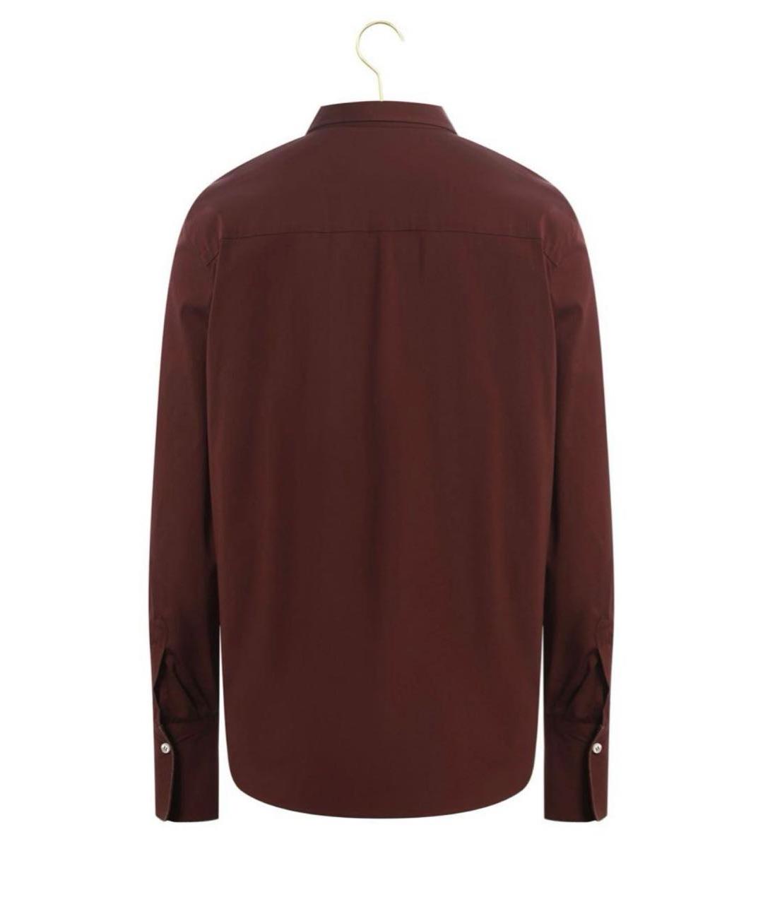 BRUNELLO CUCINELLI Бордовая хлопковая рубашка, фото 3