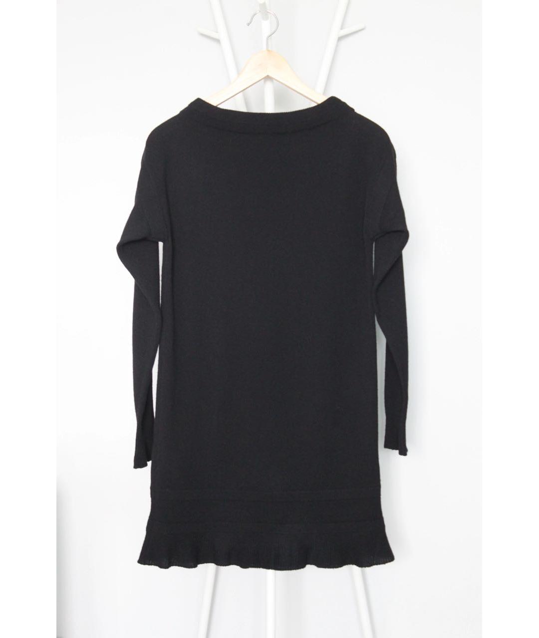 SAINT LAURENT Черное шерстяное повседневное платье, фото 2