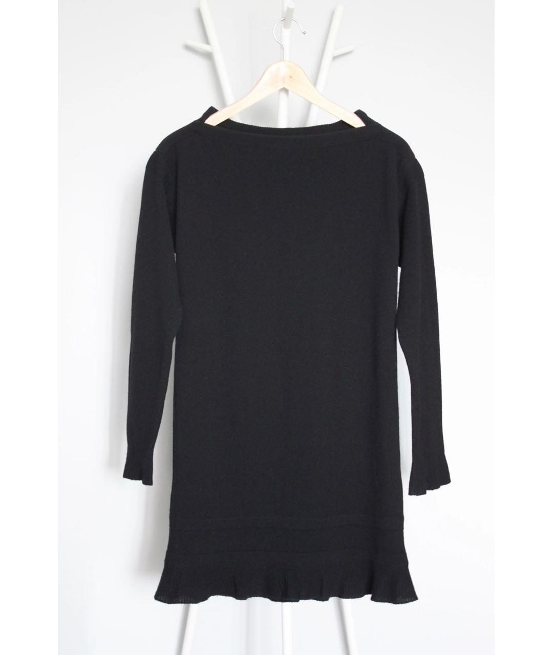 SAINT LAURENT Черное шерстяное повседневное платье, фото 8
