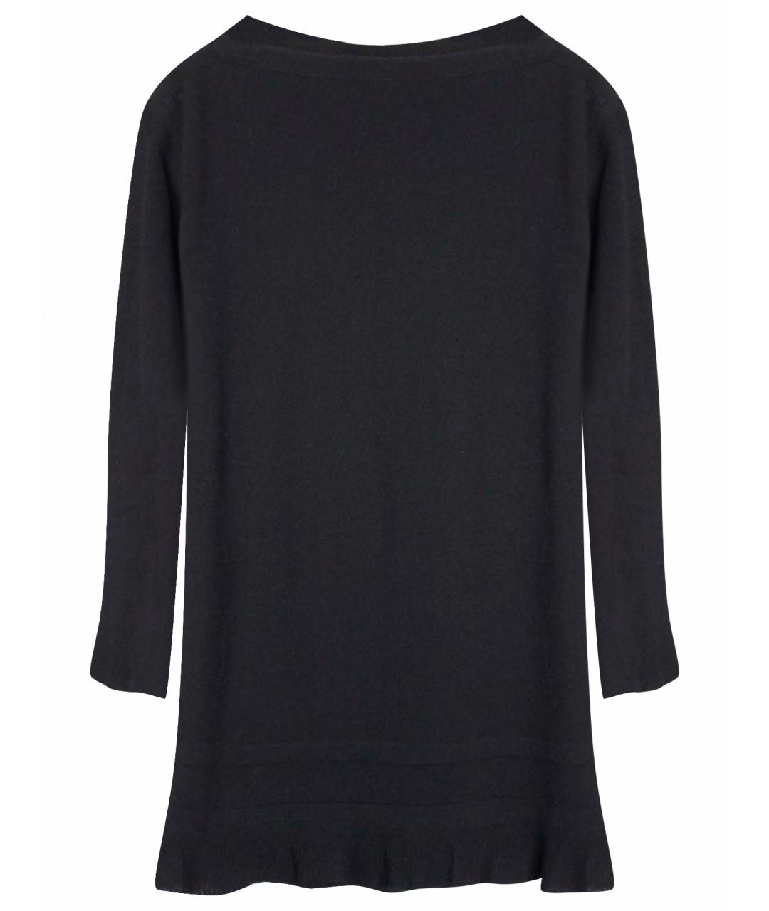 SAINT LAURENT Черное шерстяное повседневное платье, фото 1