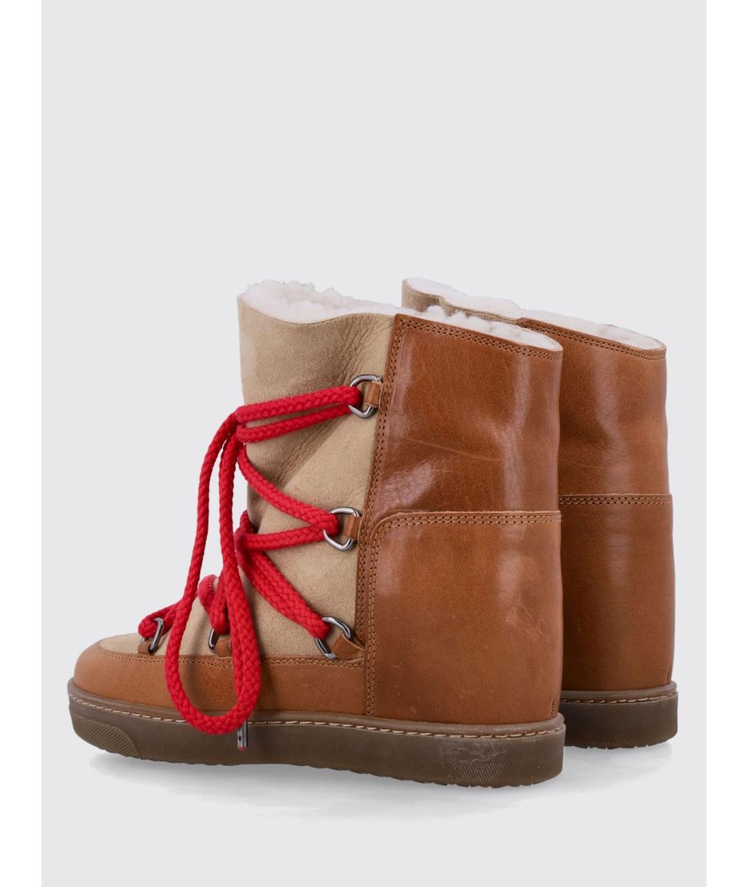 ISABEL MARANT Коричневые кожаные ботинки, фото 3