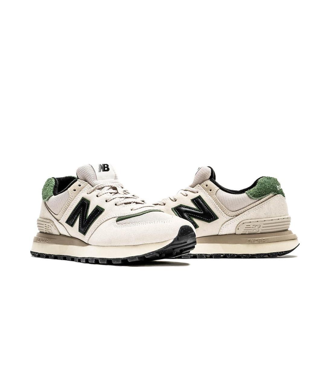 NEW BALANCE Белые замшевые кроссовки, фото 4