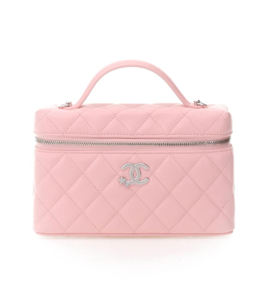 CHANEL Розовая кожаная сумка с короткими ручками, фото 1