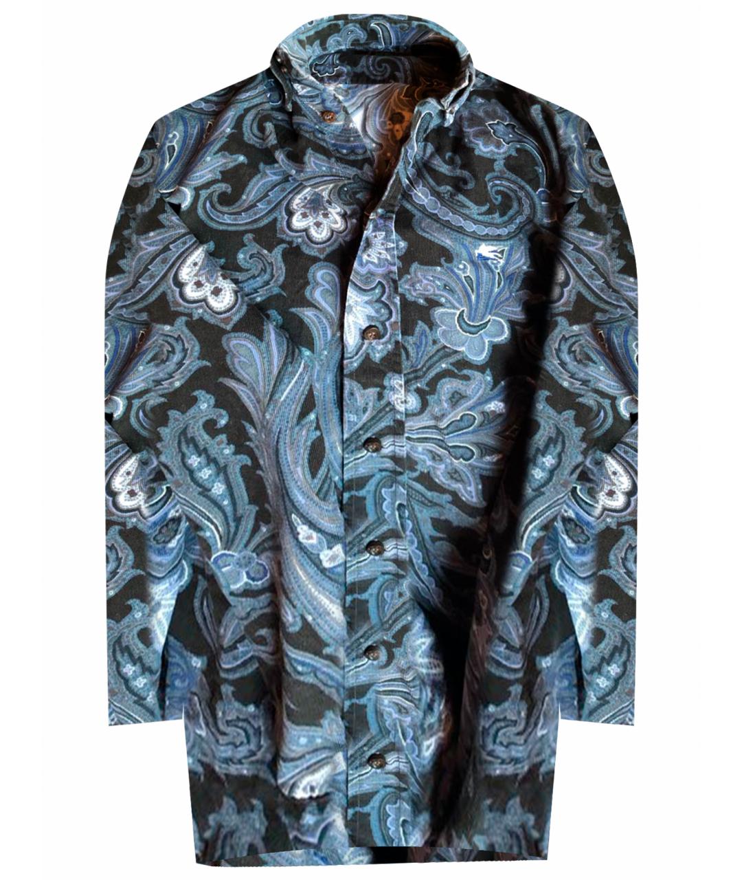 ETRO Темно-синяя хлопковая детская рубашка, фото 1