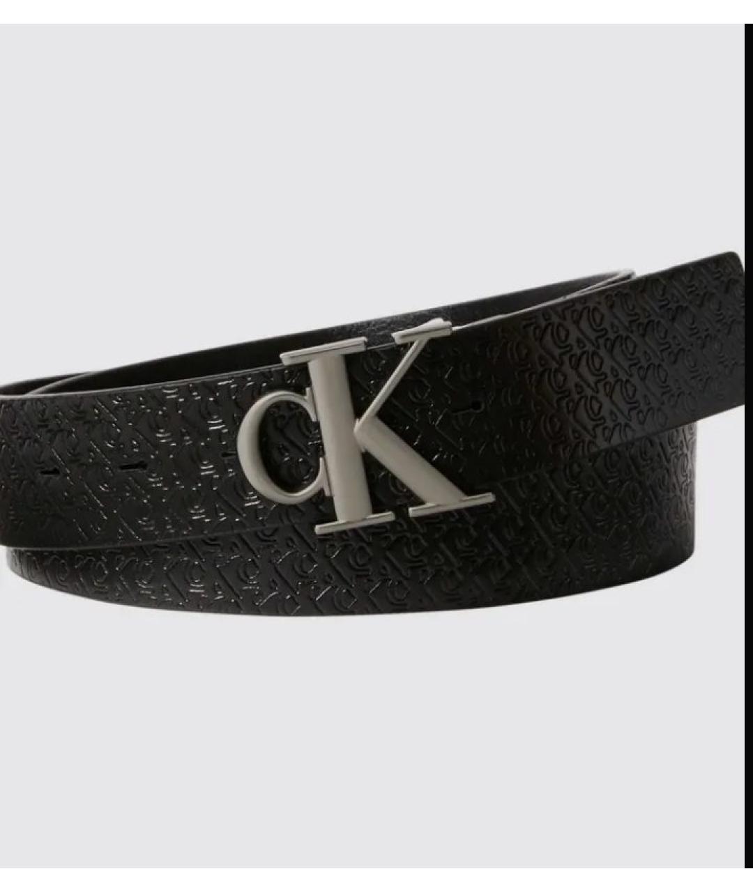 CALVIN KLEIN Черный кожаный ремень, фото 7