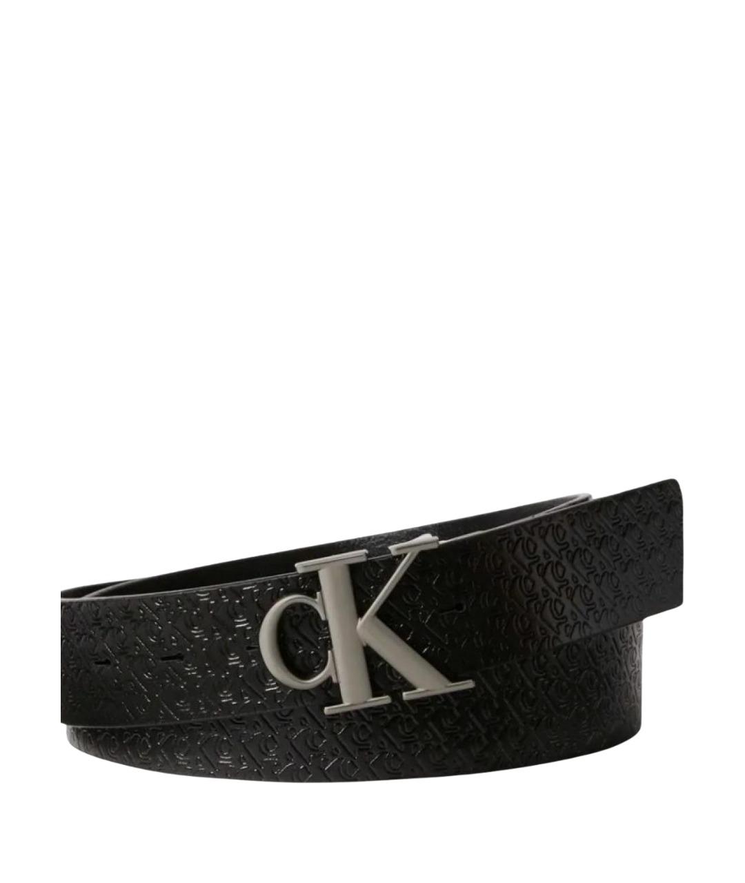 CALVIN KLEIN Черный кожаный ремень, фото 1