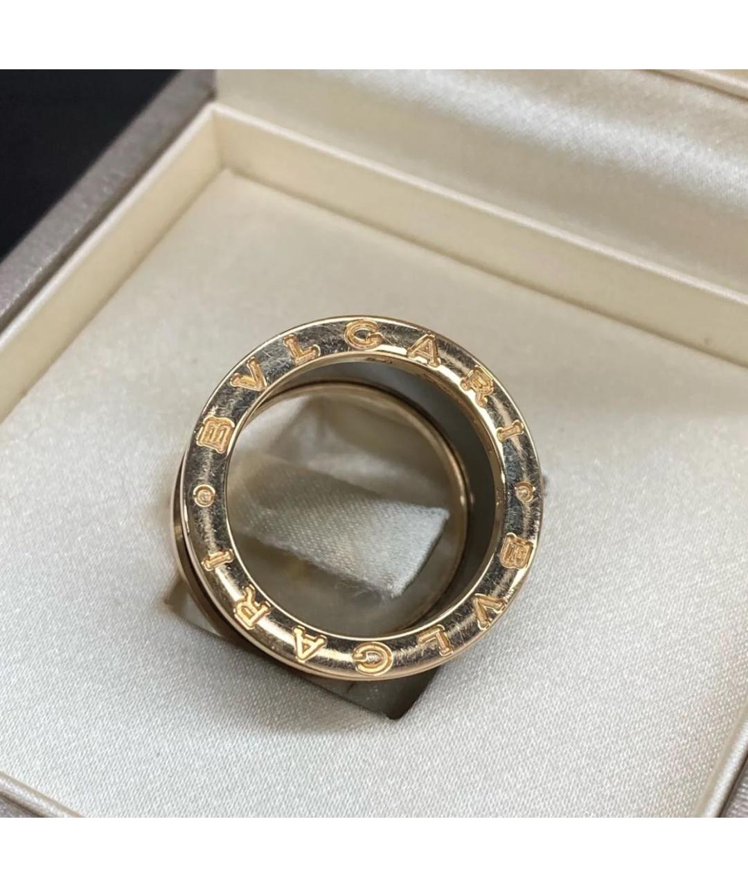 BVLGARI Черное кольцо из розового золота, фото 5