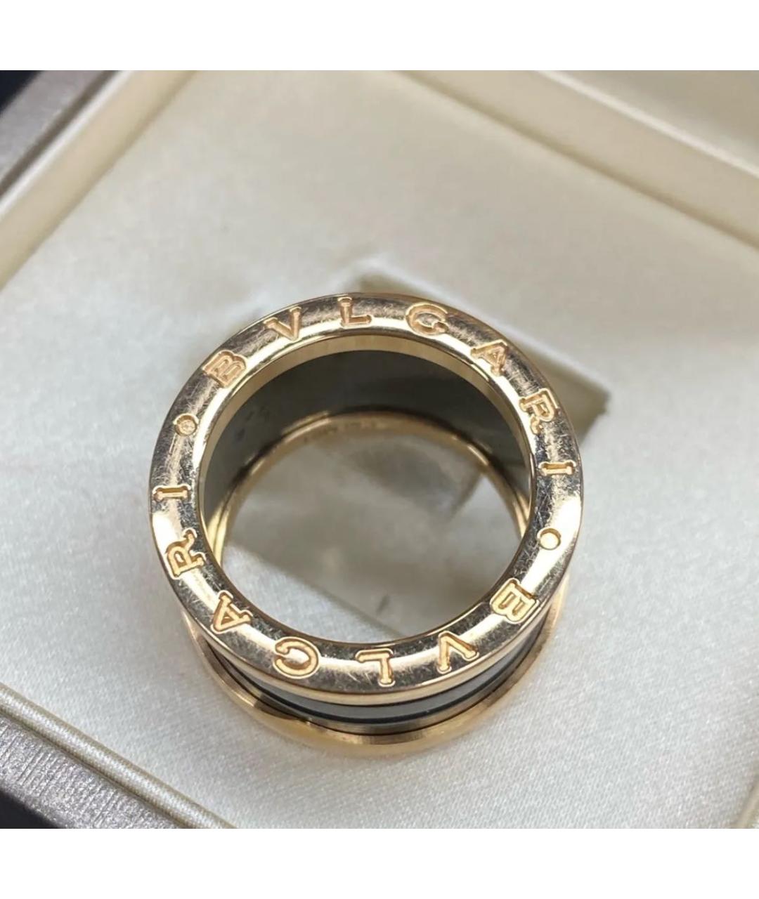 BVLGARI Черное кольцо из розового золота, фото 6