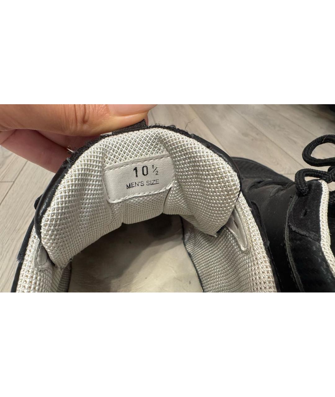TOD'S Черные текстильные низкие кроссовки / кеды, фото 7