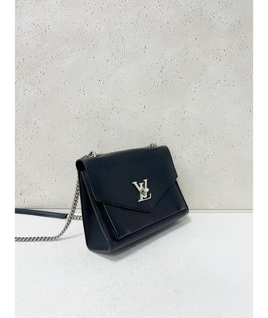 LOUIS VUITTON Черная кожаная сумка через плечо, фото 4