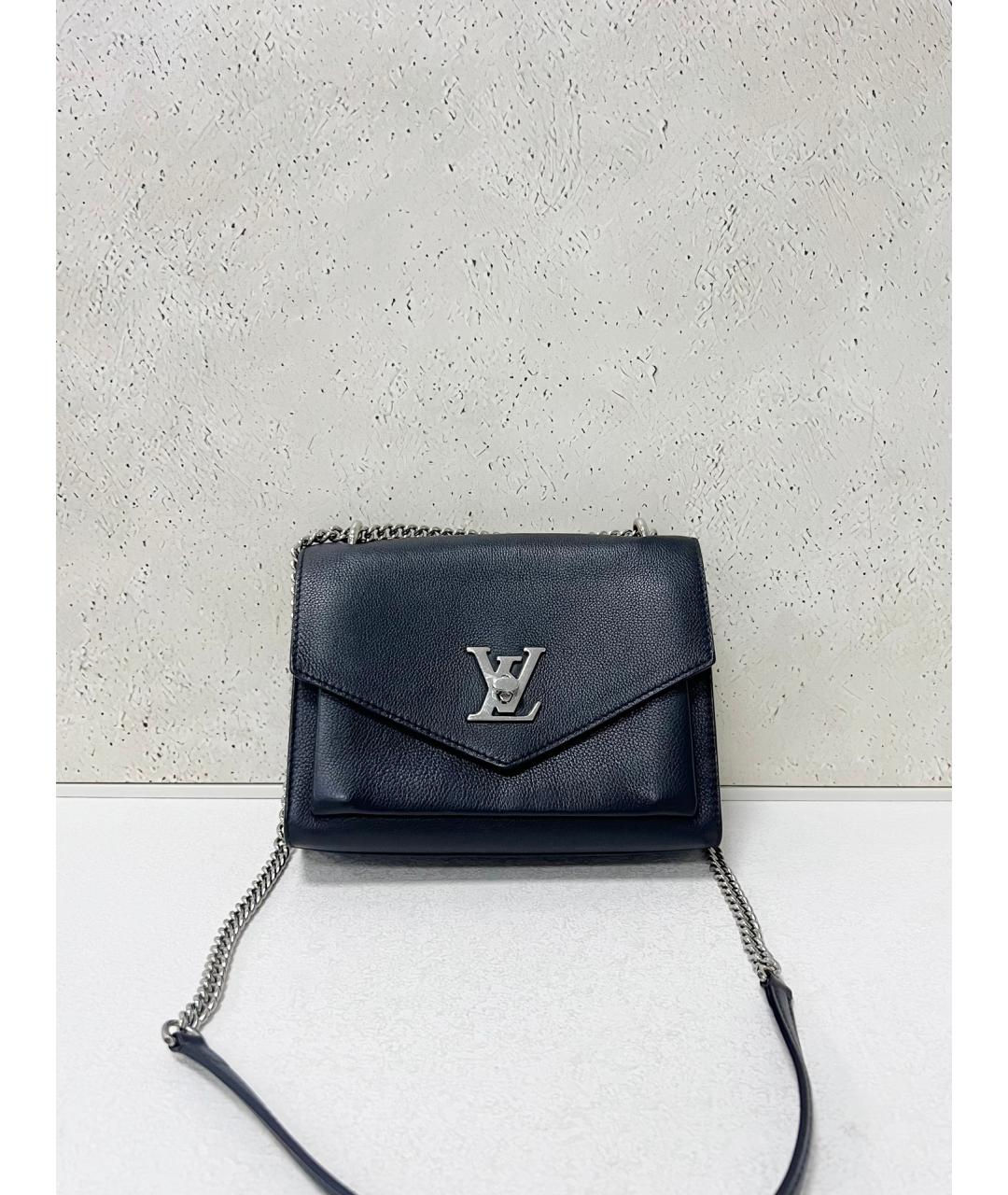 LOUIS VUITTON Черная кожаная сумка через плечо, фото 7