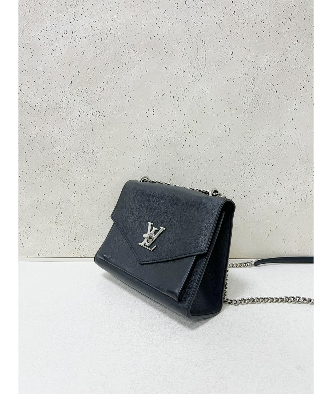LOUIS VUITTON Черная кожаная сумка через плечо, фото 3
