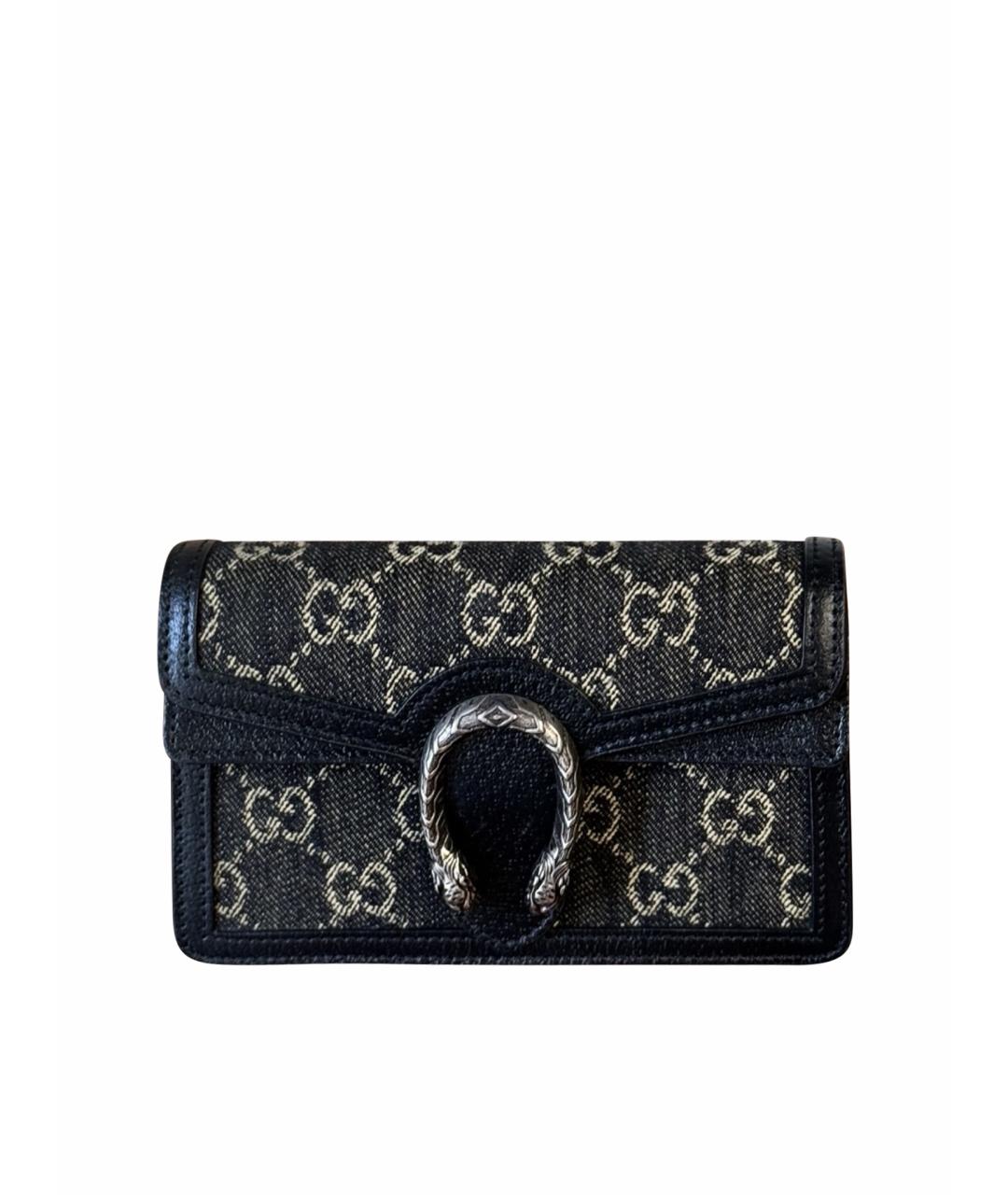 GUCCI Черная деним сумка через плечо, фото 1