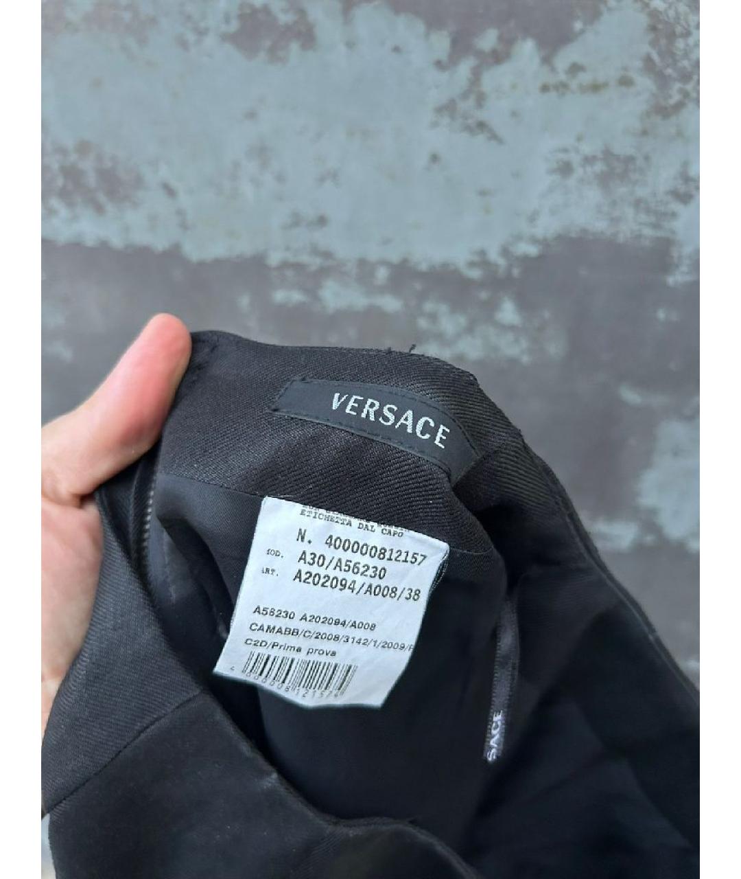 VERSACE Черная юбка мини, фото 2