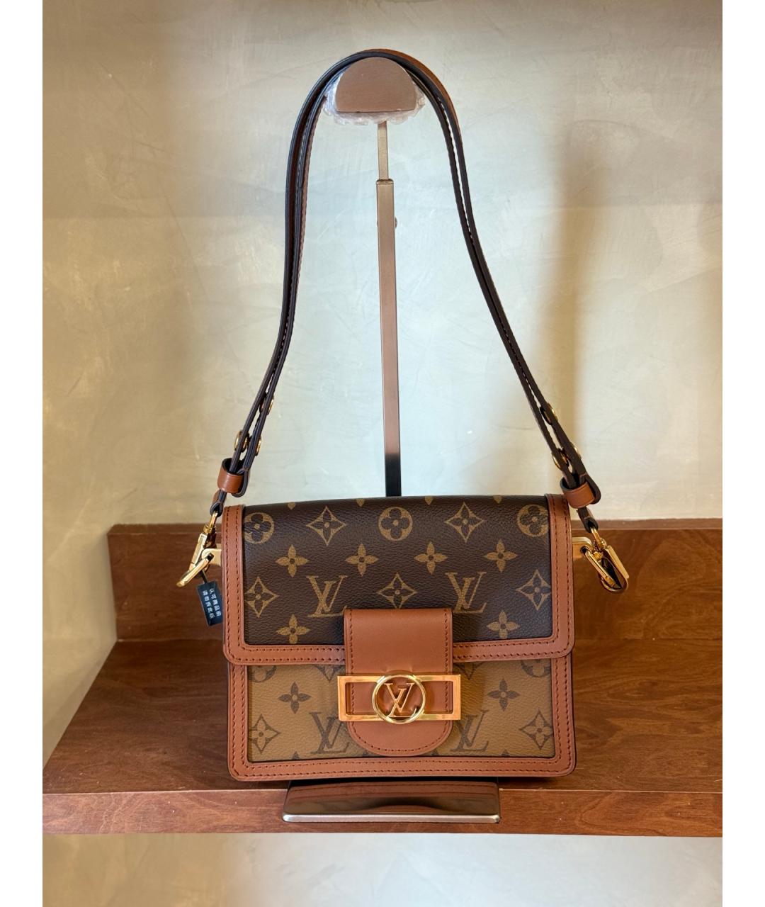 LOUIS VUITTON Коричневая сумка через плечо из искусственной кожи, фото 10