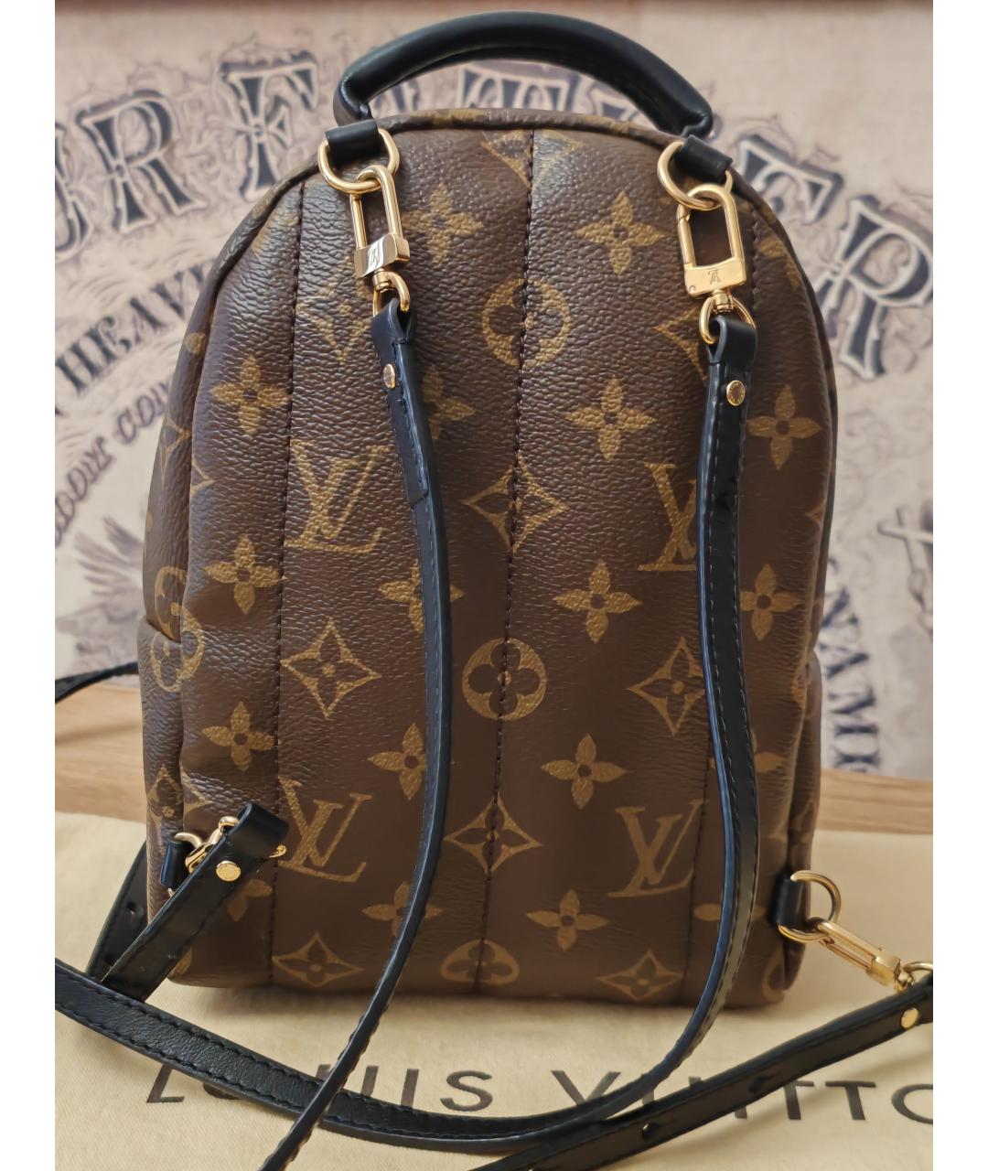 LOUIS VUITTON Коричневый кожаный рюкзак, фото 3