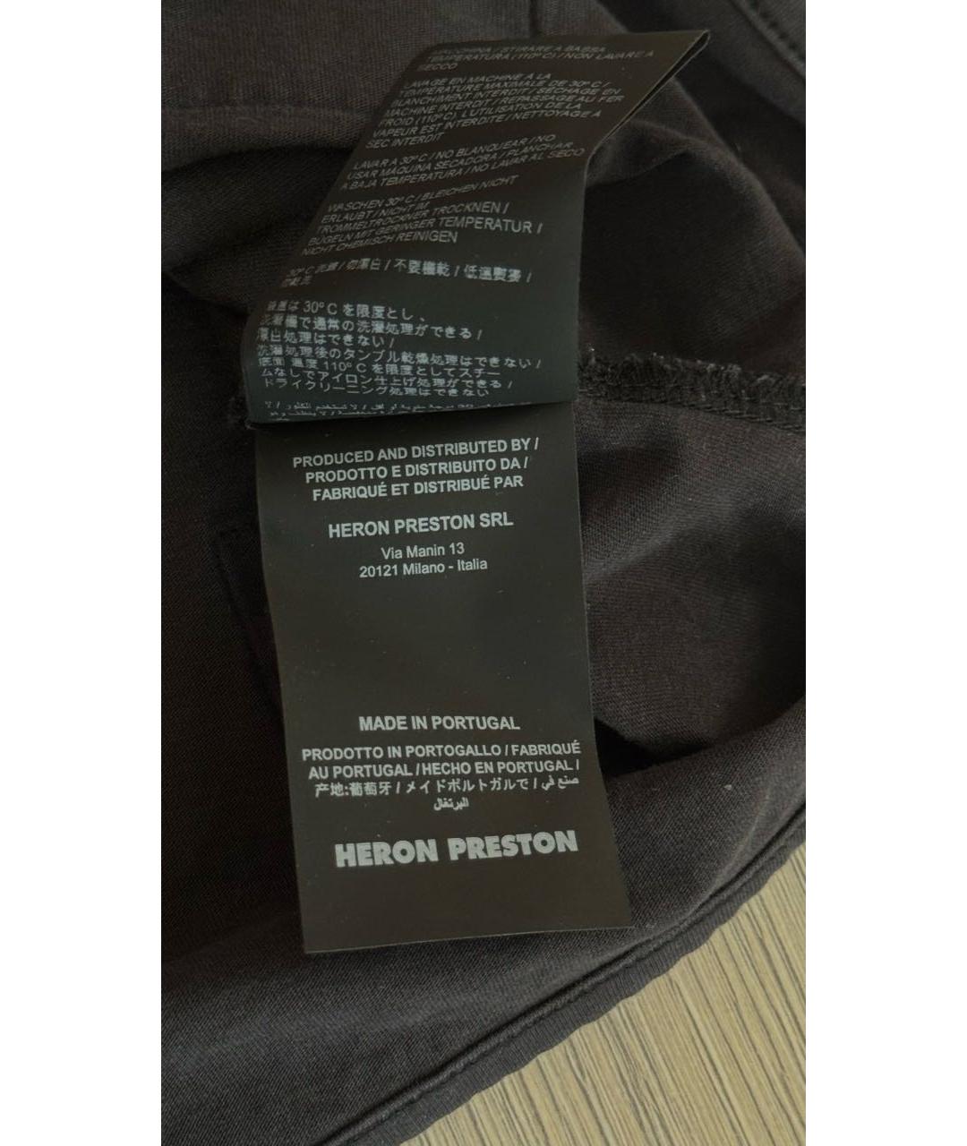 HERON PRESTON Синяя хлопковая футболка, фото 8