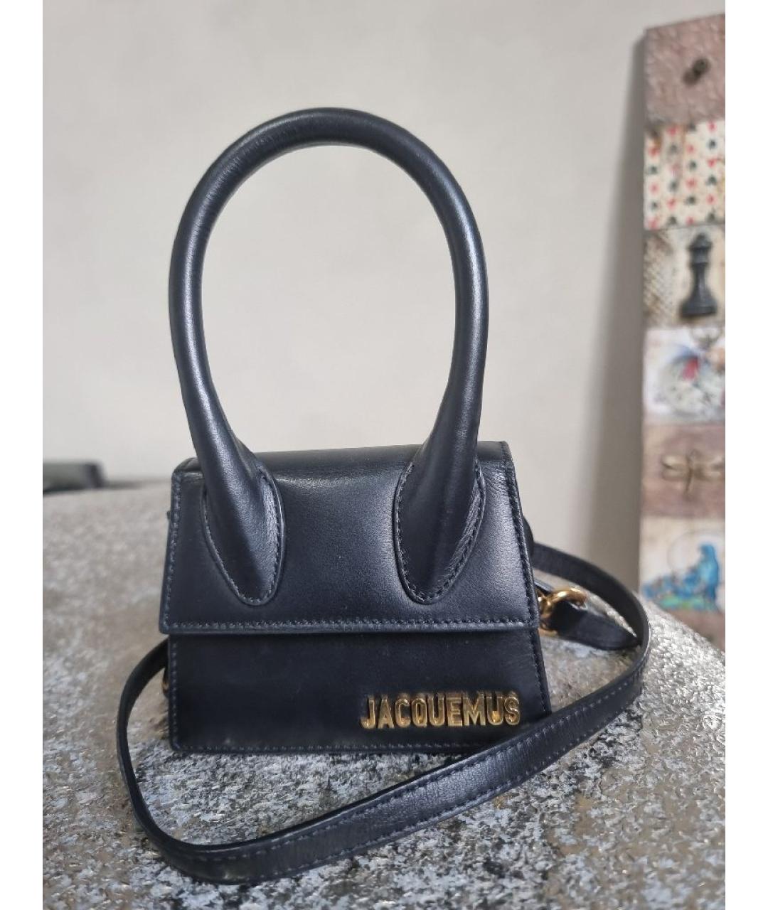 JACQUEMUS Черная сумка с короткими ручками, фото 8