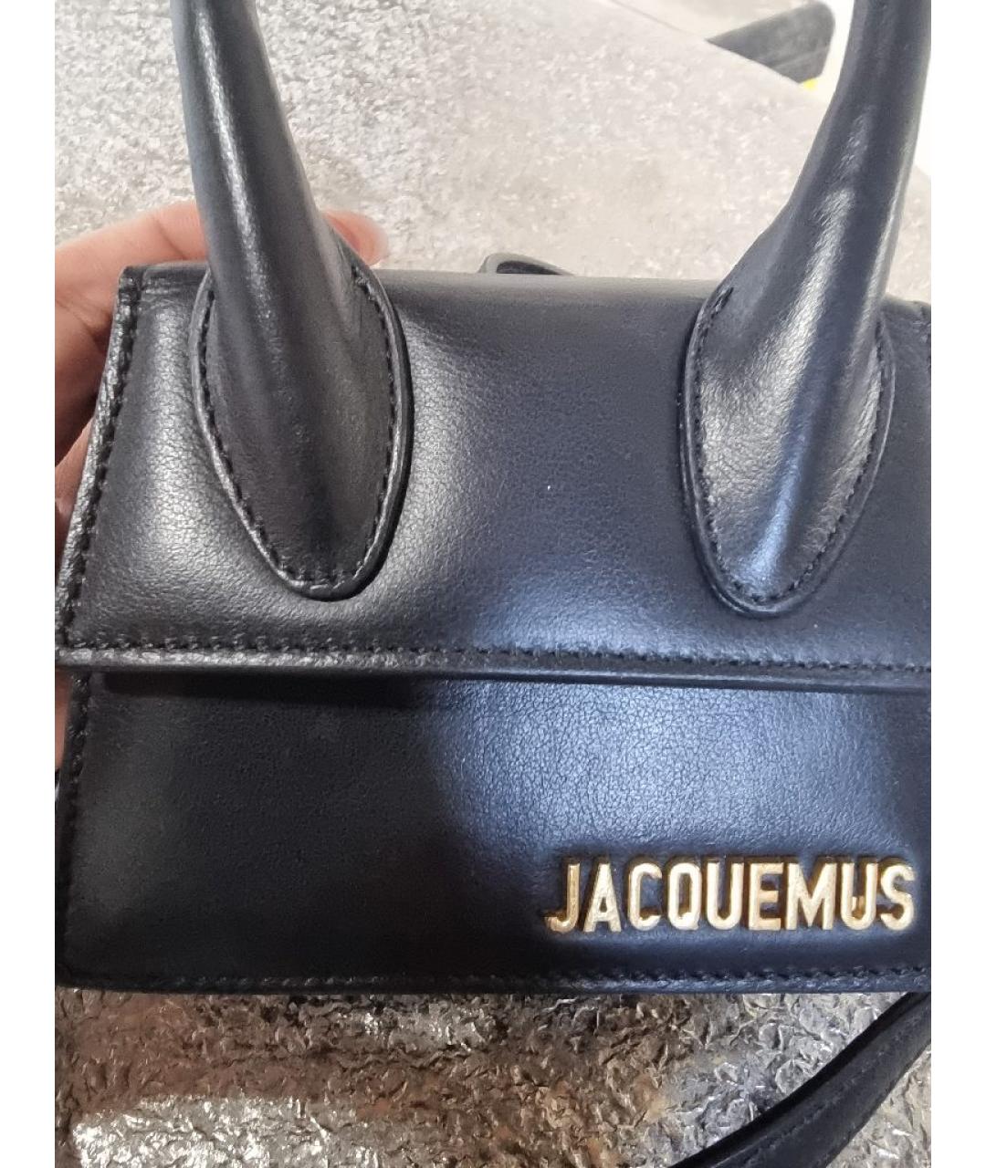 JACQUEMUS Черная сумка с короткими ручками, фото 7