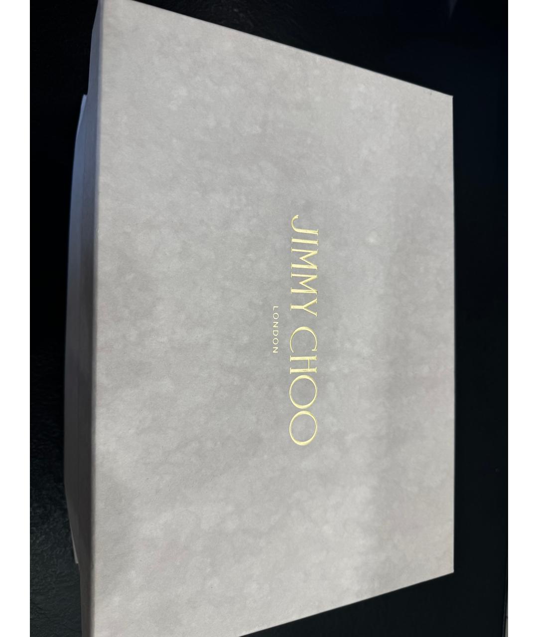 JIMMY CHOO Белые кожаные лодочки на низком каблуке, фото 2