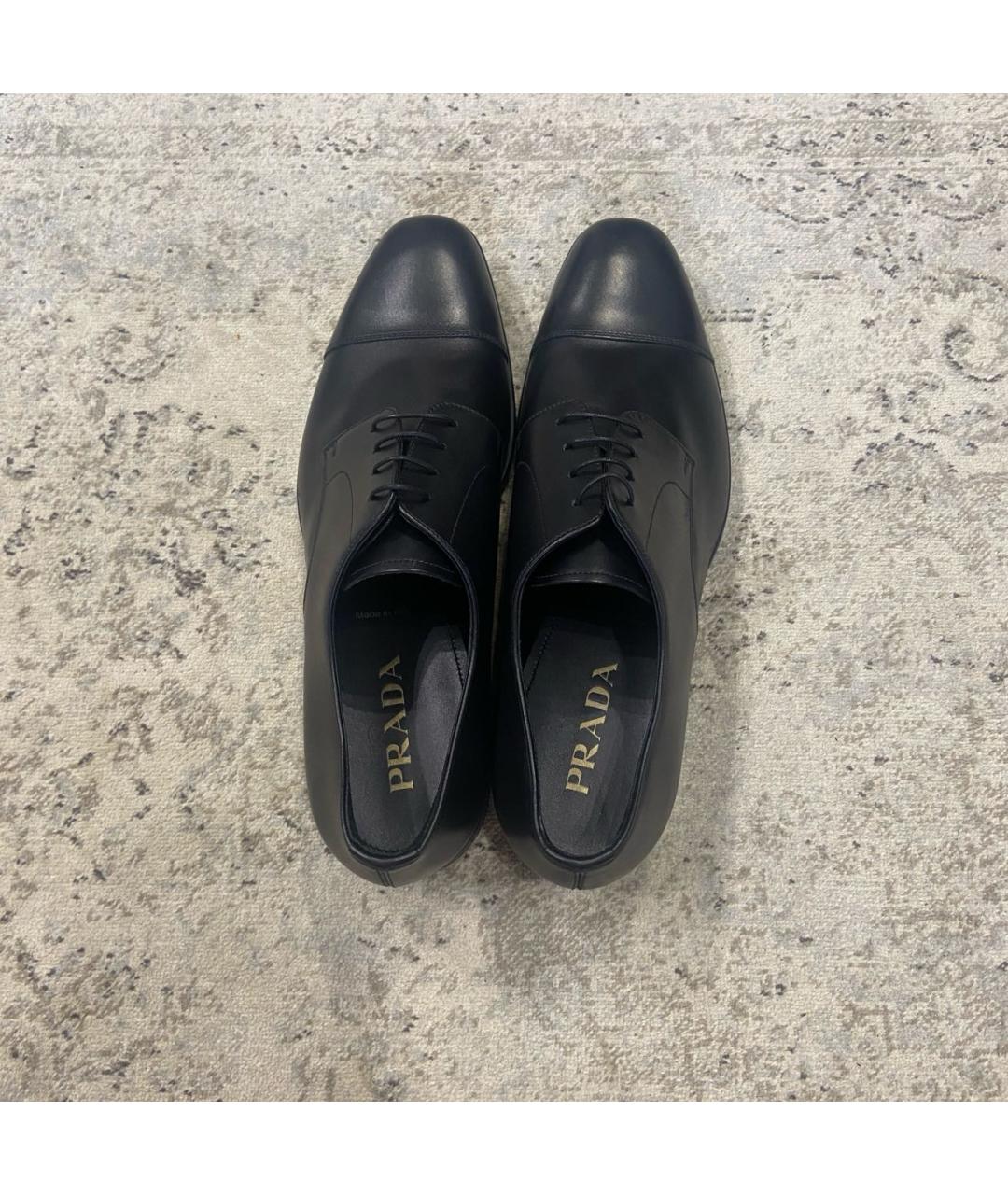 PRADA Черные кожаные туфли, фото 3