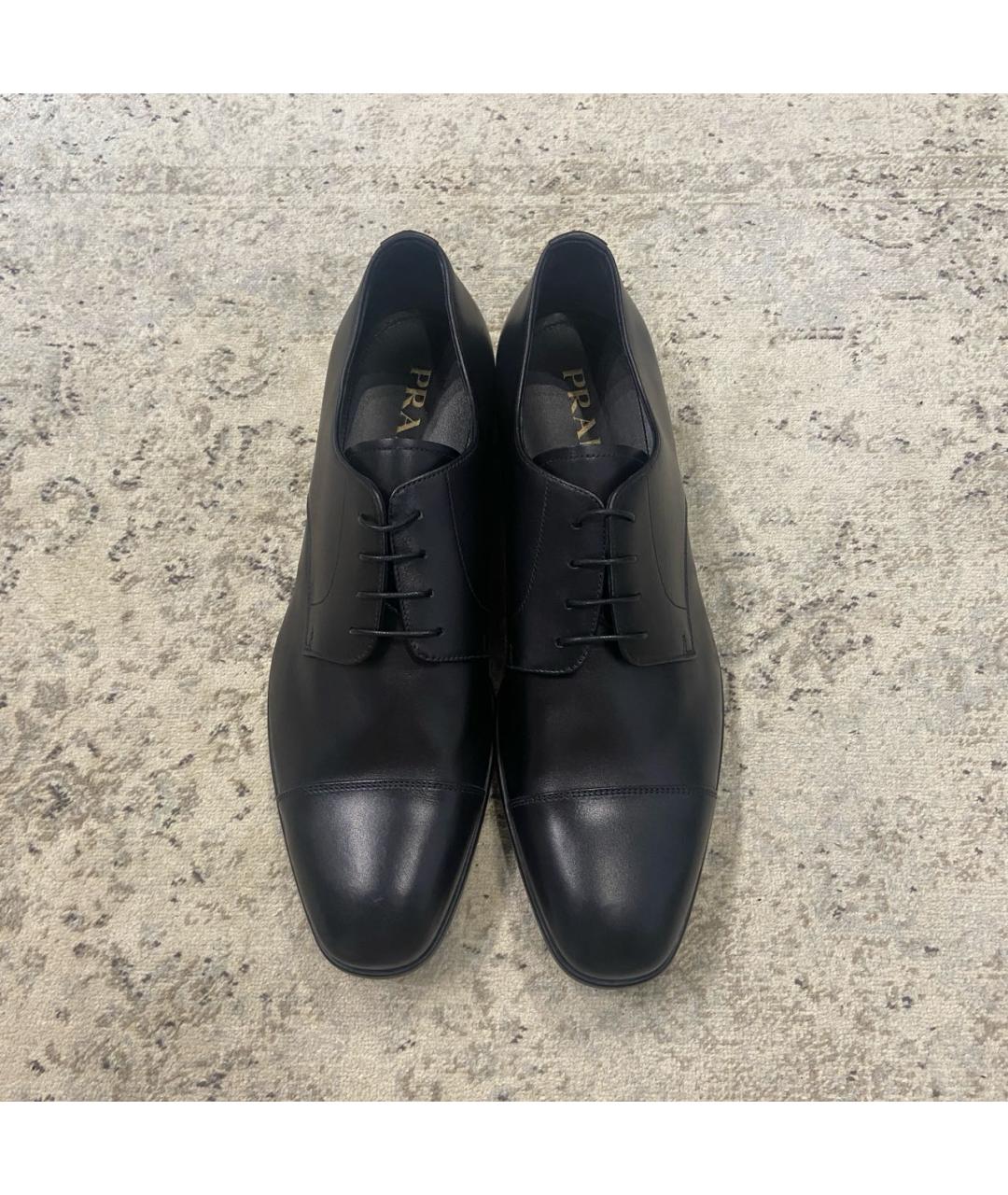 PRADA Черные кожаные туфли, фото 2
