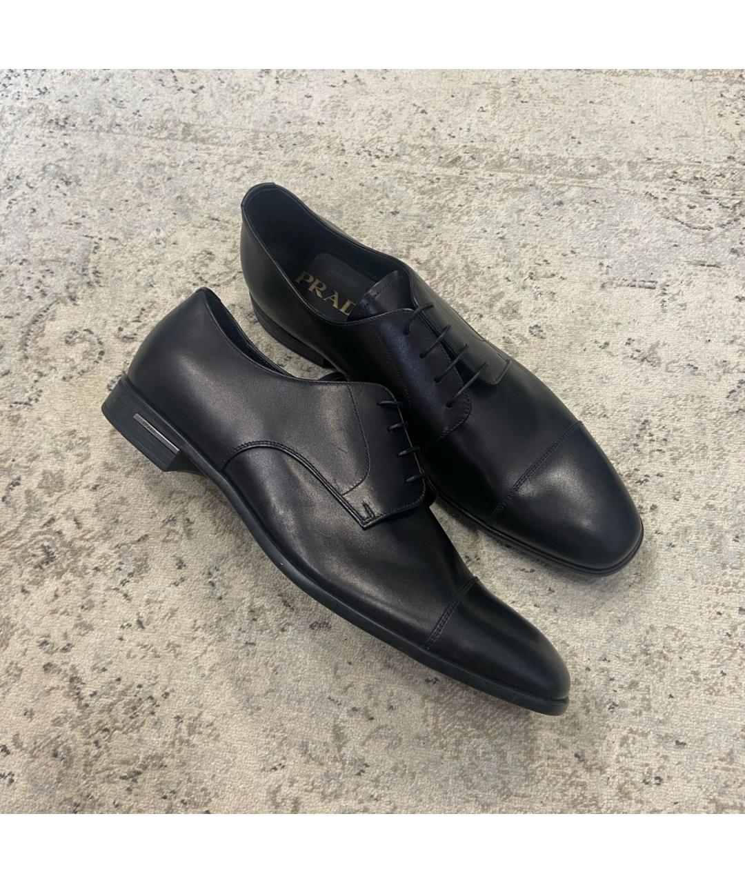 PRADA Черные кожаные туфли, фото 8