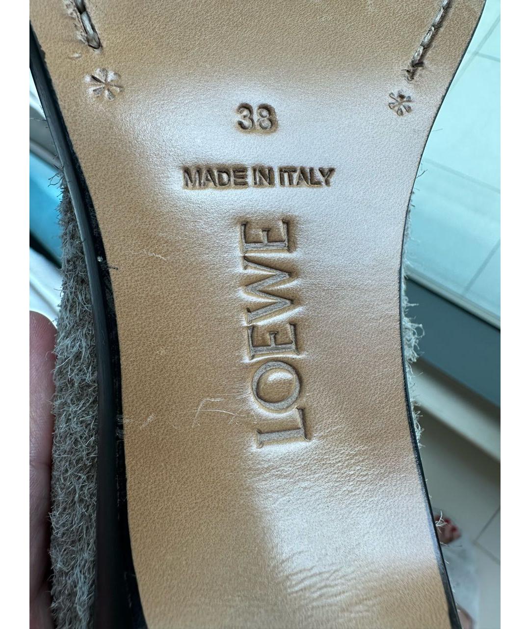 LOEWE Коричневые лоферы, фото 5