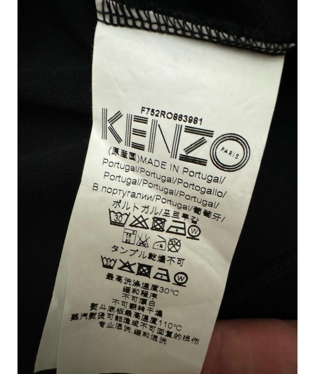 KENZO Черное хлопковое повседневное платье, фото 8