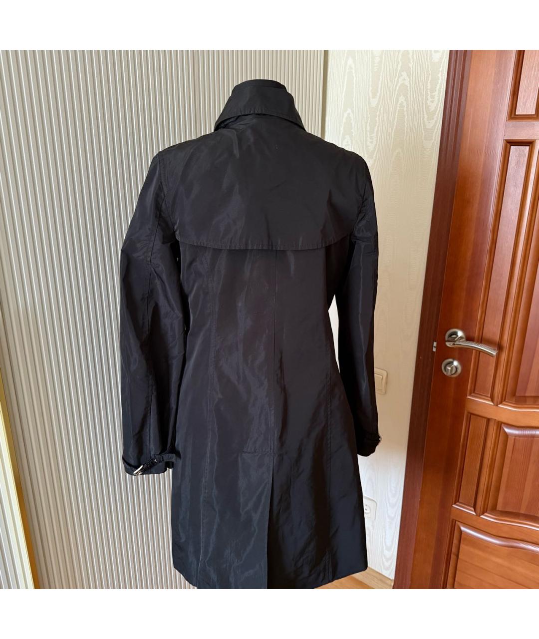 DOLCE&GABBANA Черный хлопковый тренч/плащ, фото 5