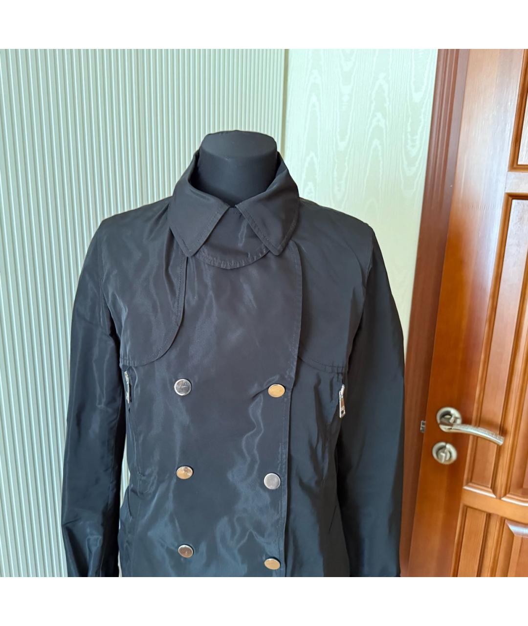 DOLCE&GABBANA Черный хлопковый тренч/плащ, фото 3