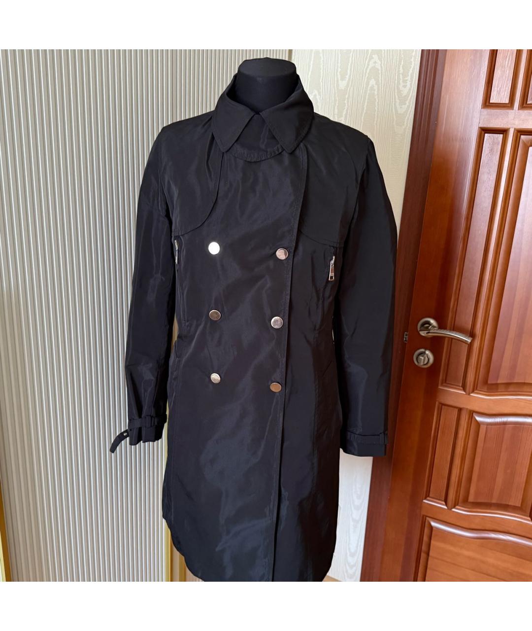 DOLCE&GABBANA Черный хлопковый тренч/плащ, фото 2