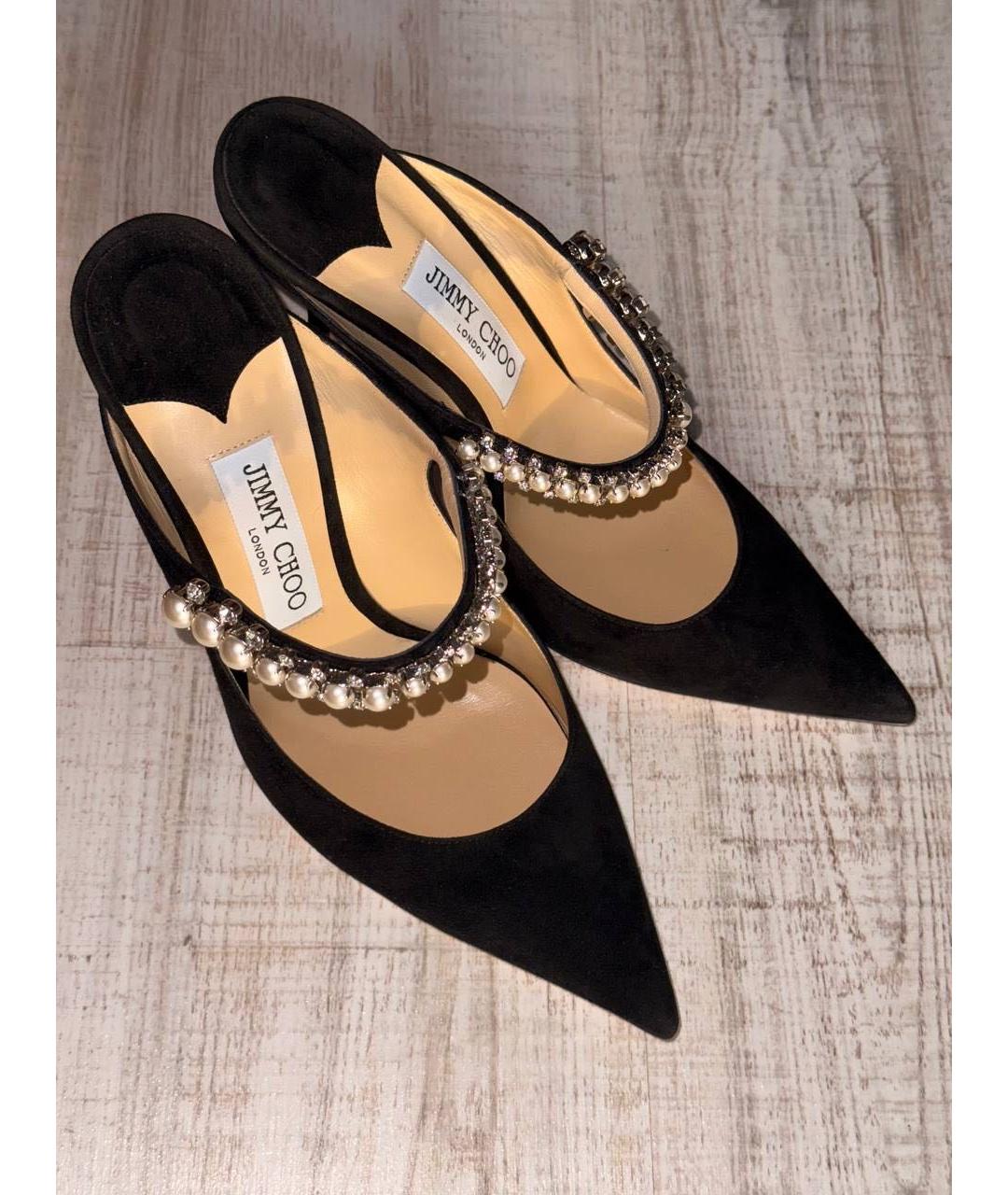 JIMMY CHOO Черные замшевые туфли, фото 2