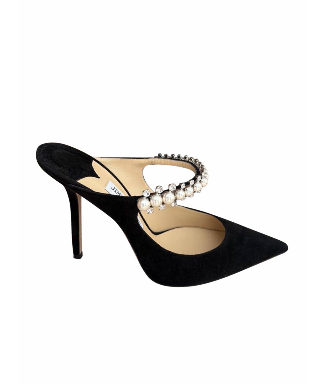 JIMMY CHOO Черные замшевые туфли, фото 1