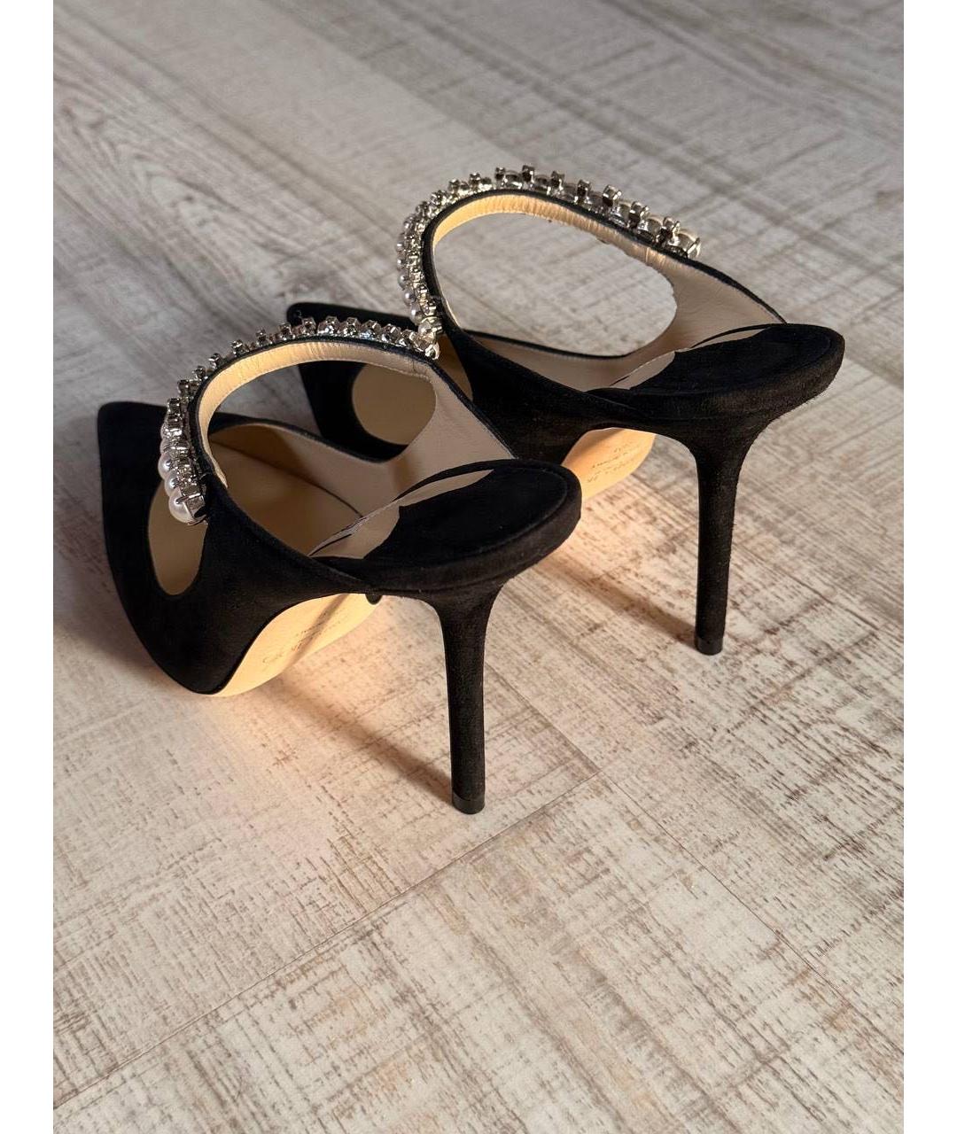 JIMMY CHOO Черные замшевые туфли, фото 4