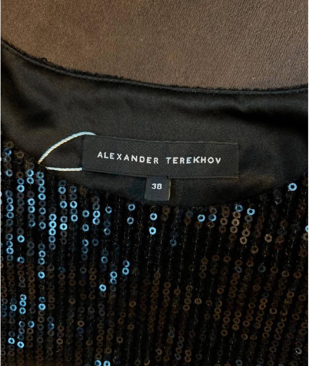 ALEXANDER TEREKHOV Черное полиэстеровое коктейльное платье, фото 3