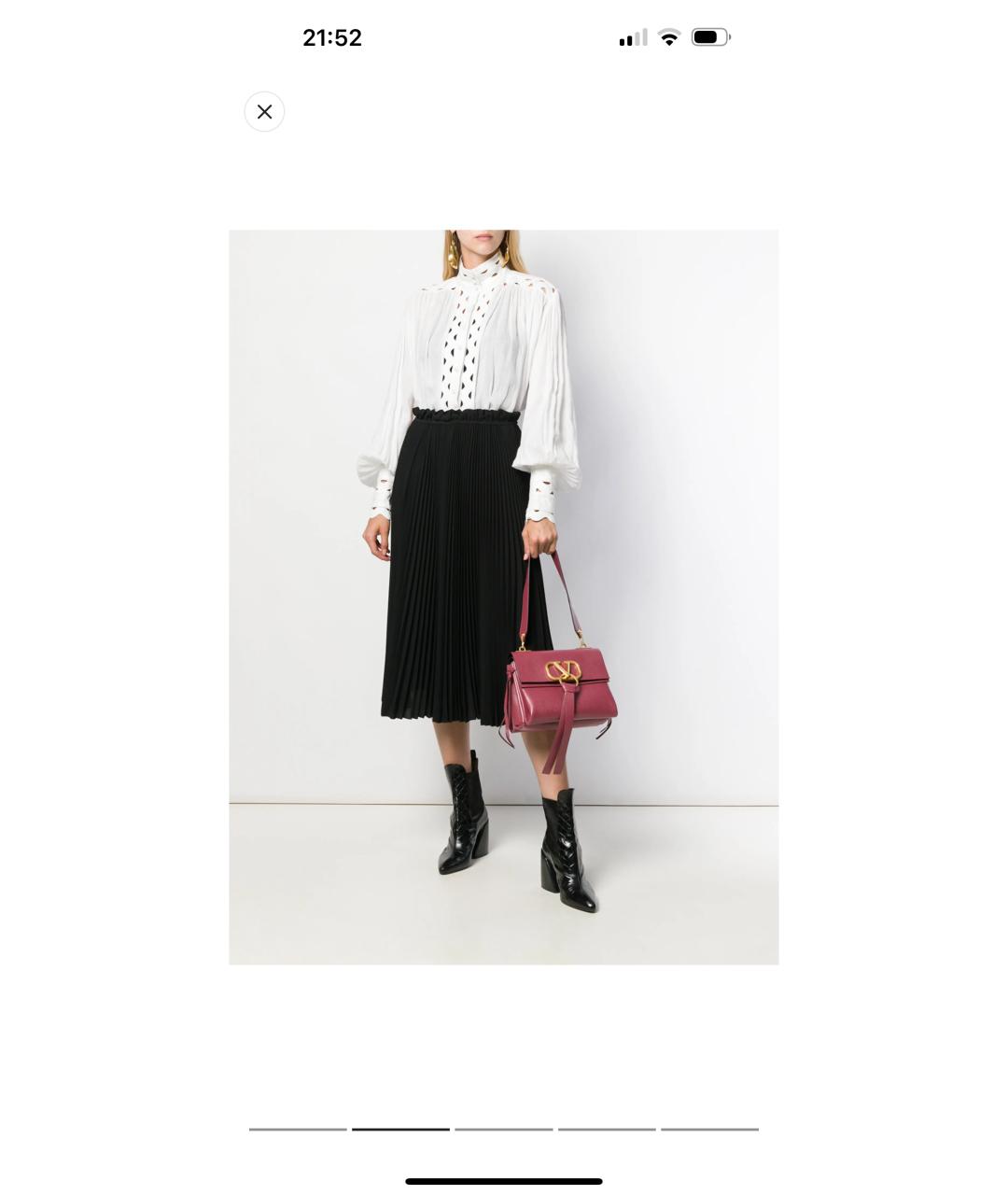 VALENTINO Бордовая кожаная сумка через плечо, фото 4