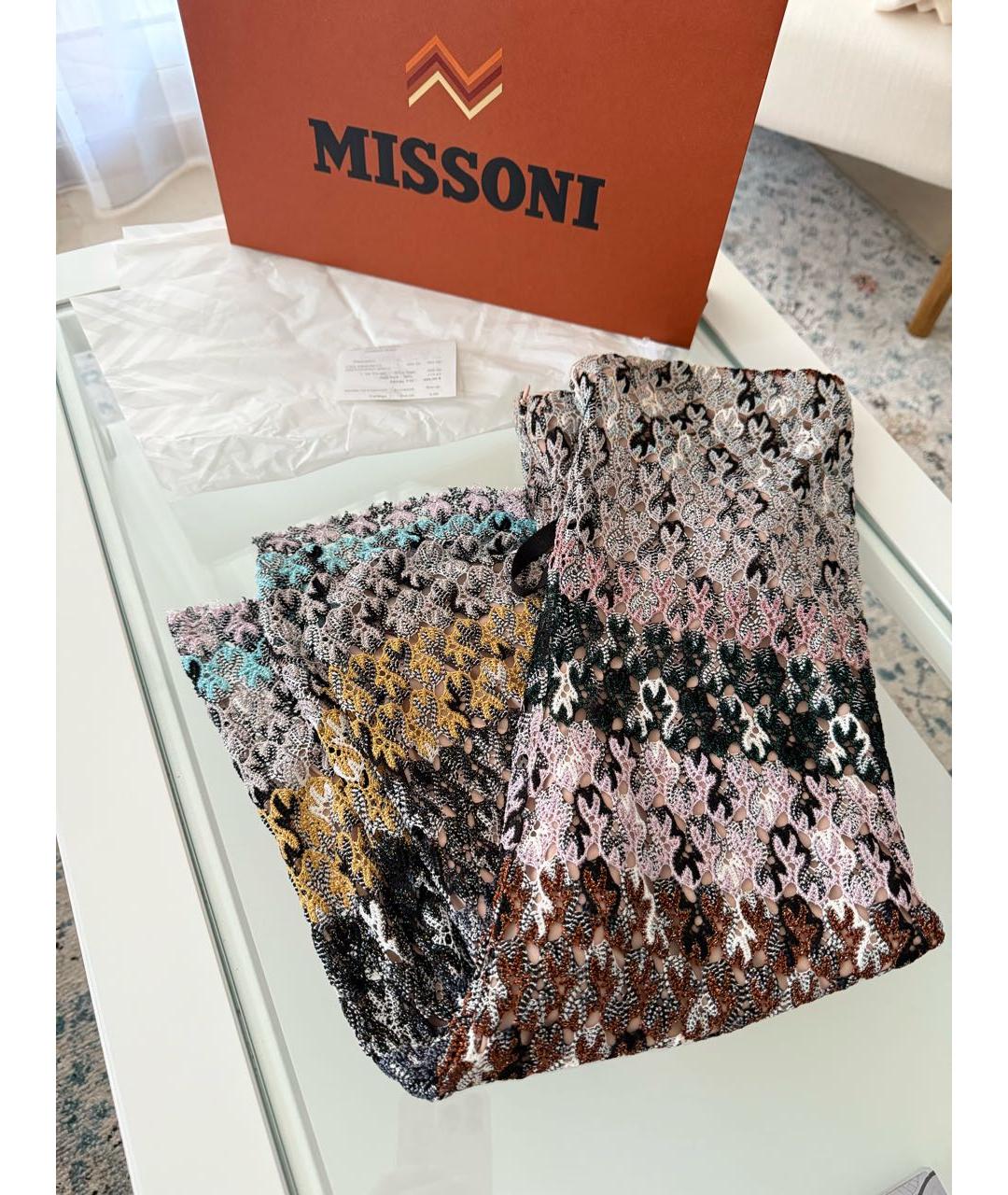 MISSONI Коричневое вискозное повседневное платье, фото 7