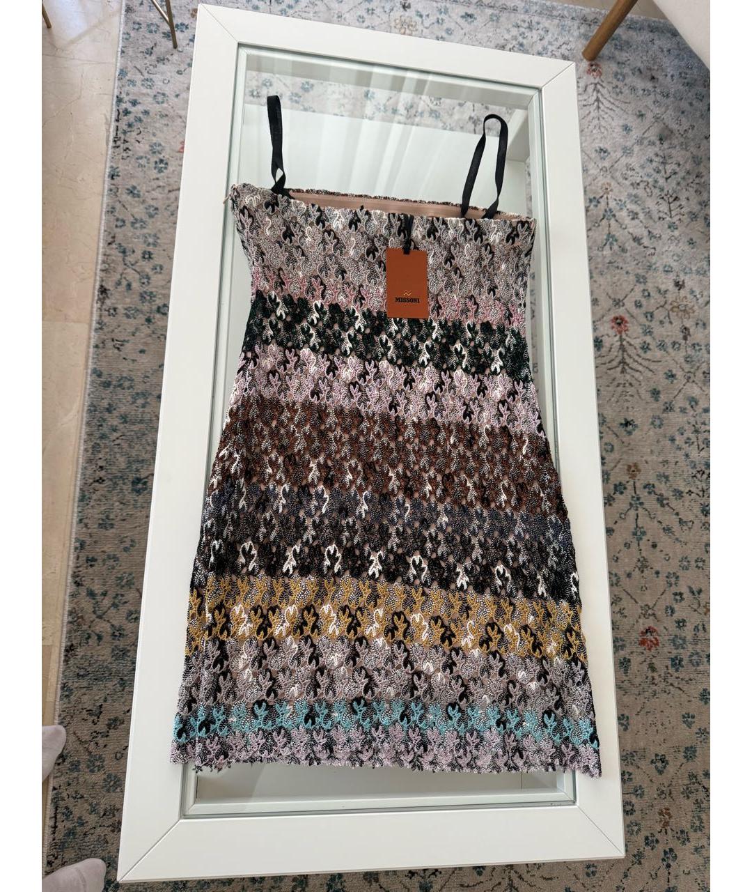 MISSONI Коричневое вискозное повседневное платье, фото 2